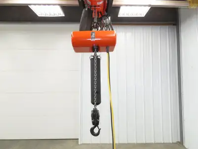 CM Lodestar RR 2 Ton Electric Chain Hoist 15' Lift 16 FPM 230/460 3PH 11'Pendant