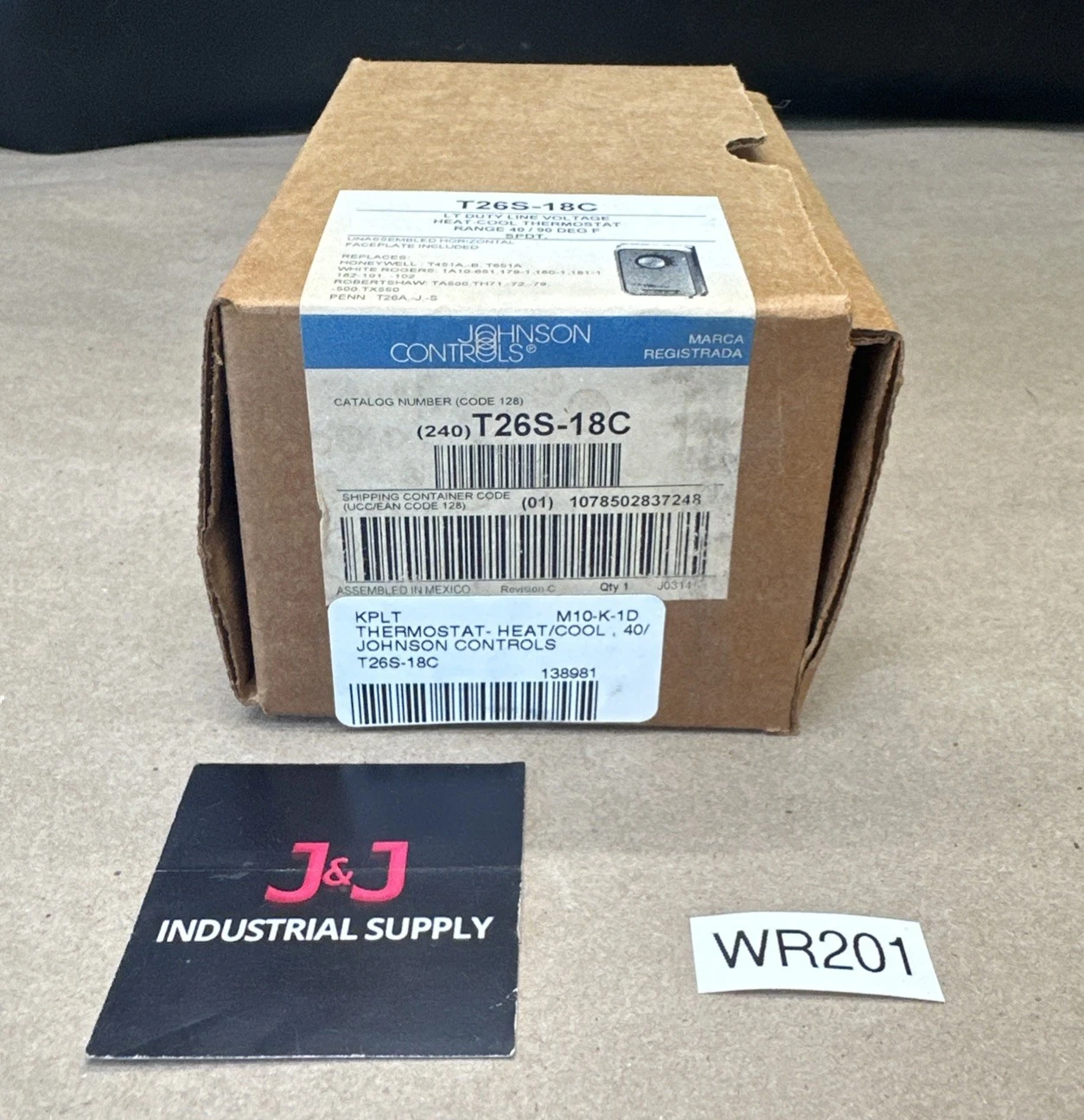 NEW Johnson Controls T26S-18C