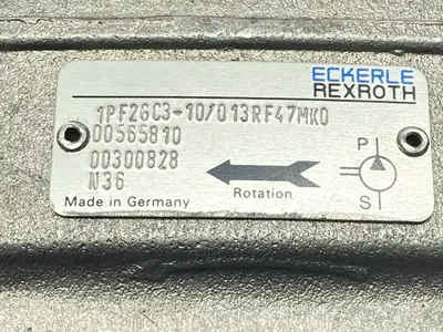 1PF2GG3-10/010RE47MU2, 1PF2GC3-10/013RF47MK0, 00565810 | Rexroth 1PF2GG3-10/010RE47MU2 Hydraulic Pump 1PF2GC3-10/013RF47MK0 00565810 - Used