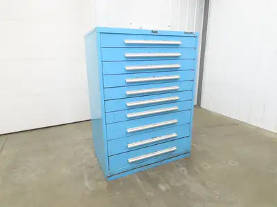 Nu-Era Modular Tool Storage Cabinet 10 Drawer 45x28x61" Stanley Vidmar Lista