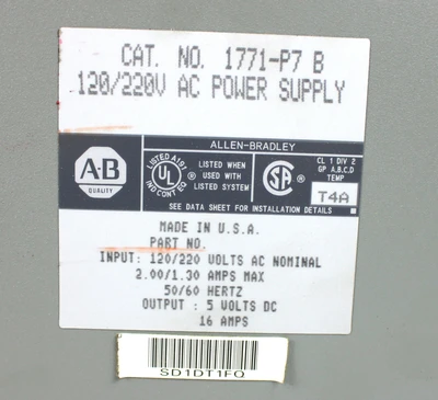USED ALLEN BRADLEY 1771-P7
