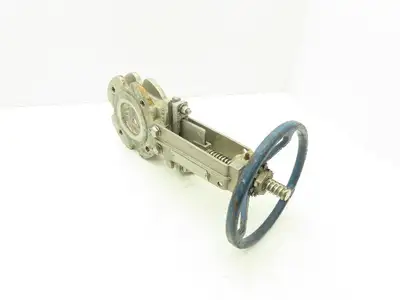 Fabri-Valve C37 3" Stainless Knife Gate Valve V-Port Rising Stem Metal Seat