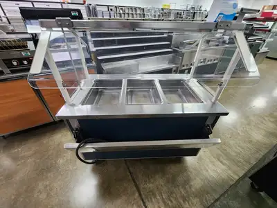Used Falcon Restaurant Supply Used 3 Open Well Digital Controls Steam Table w/under cabinet storage Steam Tables (Food) Illinois US | Falcon Restaurant Supply #1376661