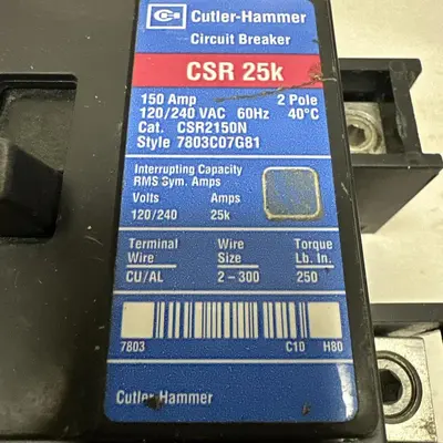 Used CUTLER-HAMMER CSR 2150N Miscellaneous Equipment (Electrical & Power) Ohio US | Surplus Asset Holdings #1236393