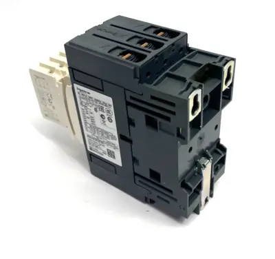 USED SCHNEIDER ELECTRIC TESYS CONTACTOR 65A 3-POLE W/ LADN22 AUX. CONTACT