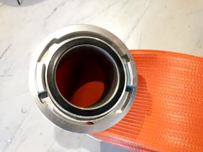 50R450OG | 5" Dia. Orange Industrial Supply Hose, Storz Couplings, 50 FOOT 200PSI - New Other