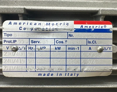 NEW Ametric BFF5-90L44G1.5