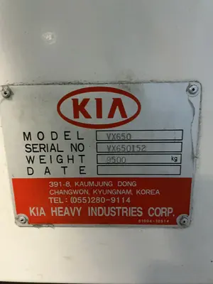 USED KIA HEAVY INDUSTRIES CORP. VX650