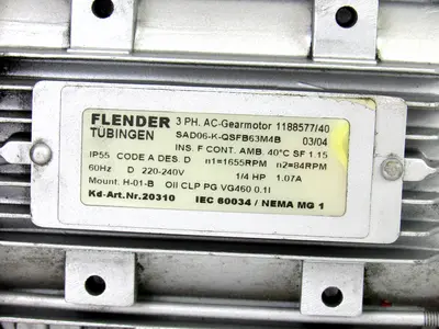 USED FLENDER TUBINGEN SAD06-K-QSFB63M4B