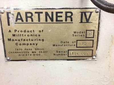 USED 1989 MILLTRONICS PARTNER IV SERIES B