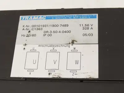 Baumuller Tramag DR-3-50-4-0400 Line Reactor 500V Max 3Ph 50/60Hz 328A