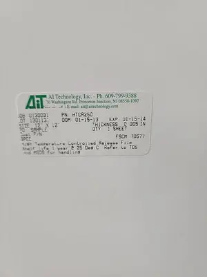 AI TECHNOLOGY HTCR250 HIGH TEMPERATURE CONTROLLED RELEASE FILM
