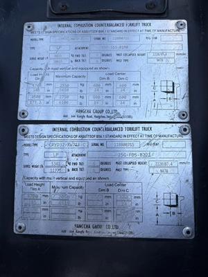 USED 2023 HANGCHA CPYD32-XW71F-C