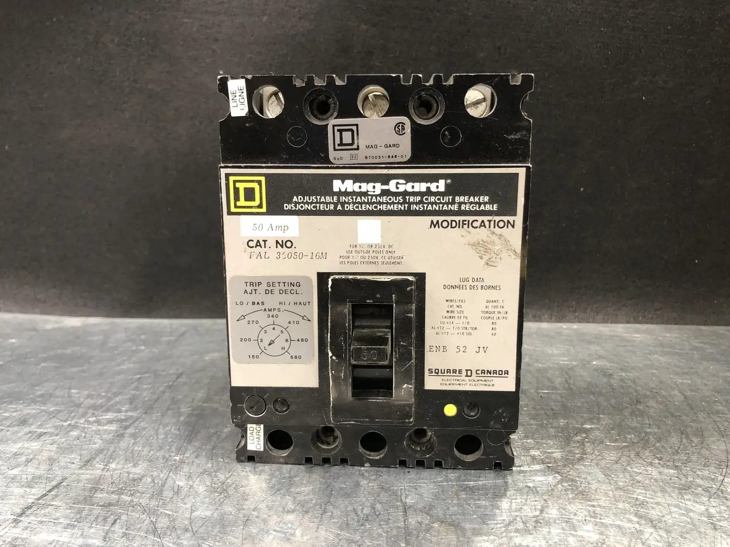 USED SQUARE D FAL36050-16M