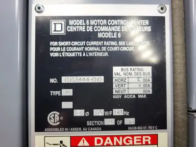USED SQUARE D MODEL 6