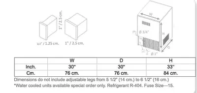 SPIKA NG285 - UNDER COUNTER ICE MAKER