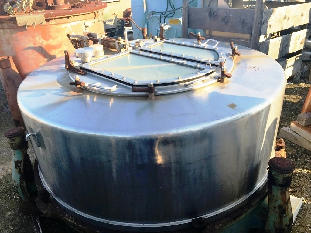 Robatel ETS-1500 perforate basket centrifuge, 316SS.