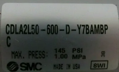 NEW SMC CDLA2L50-600-D-Y7BAMBP CYLINDER CLA2-50-D CDLA2L50600DY7BAMBP