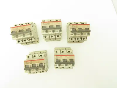 ABB S503-X16 3-Pole Circuit Breaker 16A 230/400V DIN Mountable Lot of 5