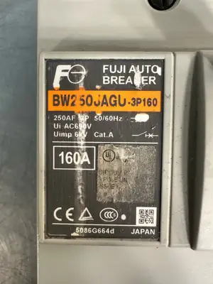 Fuji Auto Circuit Breaker BW250JAGU BW250JAGU-3P160 BW9SL0GA (6.2.2)