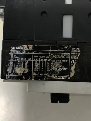 USED SIEMENS 3TF3400-0B