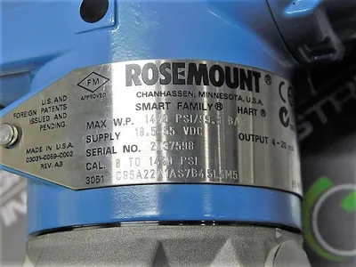 Rosemount 3051CG5A22A1AS7B4I5L4M5 Gage Pressure Transmitter 1440 PSI Max. New NIB