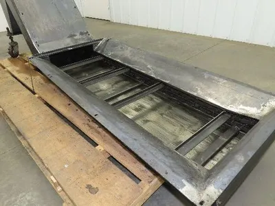 Shin Myung Magnetic Chip Conveyor with Drag Chain Scraper 14"x51" Infeed 220V