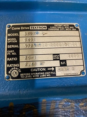 NEW Textron SHU25-4