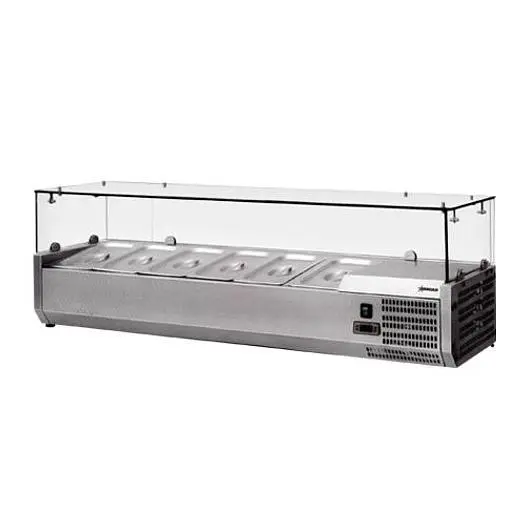 Refrigerated counter top showcase - topping rails - 4 models to choose from