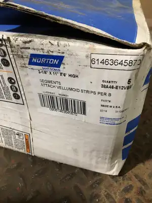 Norton 38A46-E12VBEP Surface Grinding Segment 2-1/8″ X 11″ X 6″ -NIB of 5
