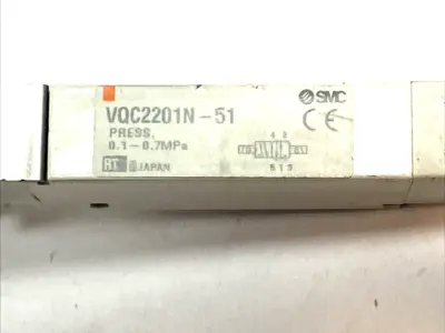USED SMC SOLENOID VALVE 24VDC DOUBLE 2-POSITION ACTUATOR