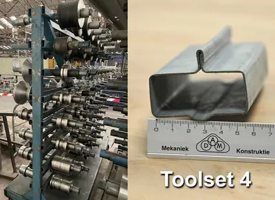 USED JIDET ROLLFORMING LINE WITH 7 TOOL SETS