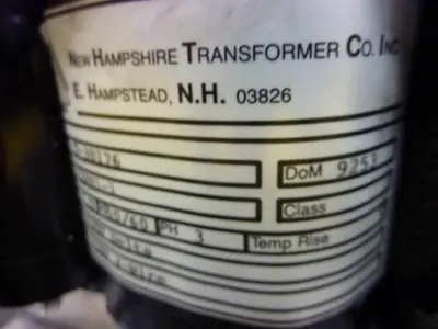 USED NEW HAMPSHIRE T-30176