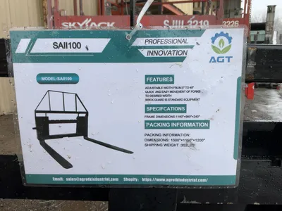 USED AGT SAII100 SKID STEER FORK ATTACHMENT