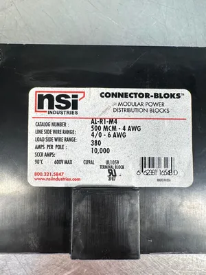Nsi Tork AL-R1-M4 500 MCM Connector Block (4B-28)