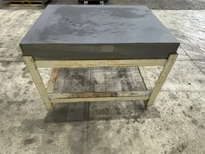 36" x 48" x 5.75" COLLINS MICROFLAT BLACK SURFACE PLATE GRANITE TABLE: STOCK #18002