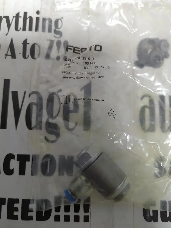 Used FESTO GRLA-3/8-QS-6-D Valves/Fittings | Surplus Asset Holdings #1216808
