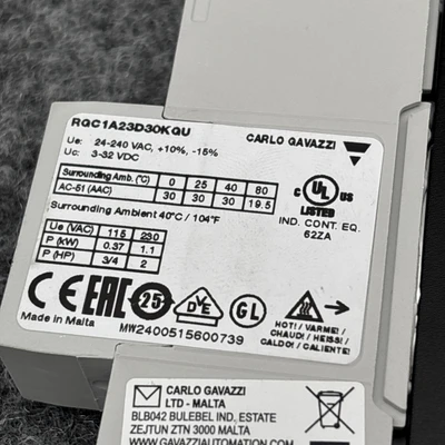 Used Carlo Gavazzi RGC1A23D30KGU PLC Contactors California US | Davliegogo LLC #1706510