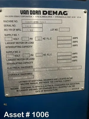 2002 VAN DORN 300HT-1220 Injection Molding Horizontal/Vertical | Machinery Network (5)