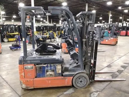 Used 2021 TOYOTA 8FBE20U 3-Wheel Stand up Electric Counterbalance Forklifts | Russell Equipment #723806