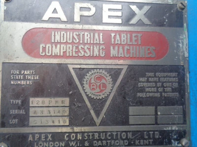 Apex 128 tablet 15 Ton Single Punch Tablet Press