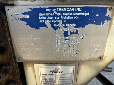 Used 2018 TREMCAR MILK TANKER TRAILER Liquid Supply Trailers Michigan US | Miedema Asset Management Group #1709538