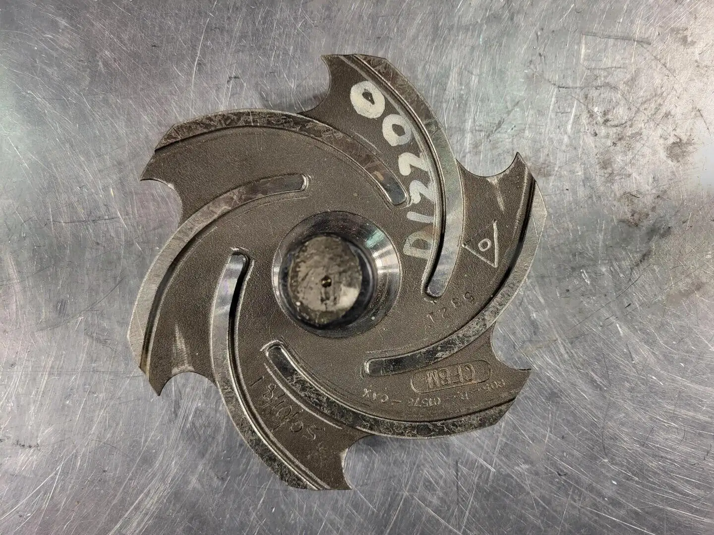3/4" NPT, 5-Vane Stainless Pump Impeller 805-B-0157-CAX