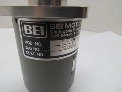 BEI Motion Systems K25-P-H-360-B-C-E-1.2 Rotary Encoder w/o No. 5231-000