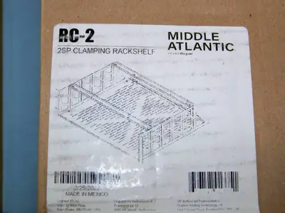 Middle Atlantic Ultra-Quiet Two-Fan Panel UQFP-2, Universal Techbox UTB-A2-14 and 2SP Clamping Rack Shelf RC-2
