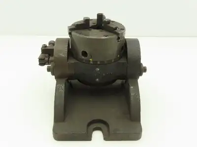 Buck Forkardt Milling 3 Jaw Lathe Chuck 4” OD 1" ID Collet Indexing Angle Plate