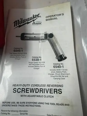 Used _UNKNOWN_ _UNKNOWN_ Screw Drivers Ohio US | Myron Bowling Auctioneers Inc #1504245