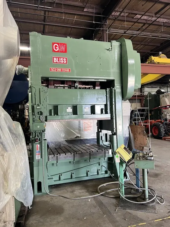 Used BLISS SC2-200-72-48 Straight Side Presses Ohio US | D & D Industries #476319