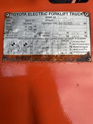 USED 2011 TOYOTA 7FBEU15