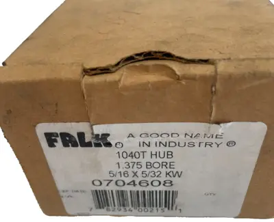 NEW FALK 0704608 GRID COUPLING HUB 1.375 BORE 5/16 X 5/32